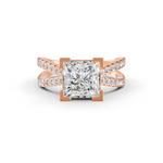 Load image into Gallery viewer, 3Ct Princess Cut Moissanite Women Engagement Ring 14K Gold Plated