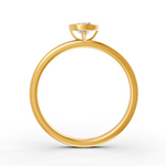 Load image into Gallery viewer, Oval Cut Real Moissanite Bezel Set Solitaire Ring 14K Gold Plated