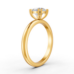 Load image into Gallery viewer, Cushion Cut Real Moissanite Double Prong Solitaire Ring 14K Gold Plated