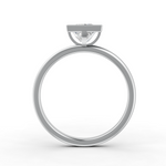 Load image into Gallery viewer, Princess Cut Real Moissanite Bezel Set Solitaire Ring 14K Gold Plated