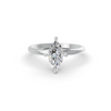1-5 Ct Marquise Cut Real Moissanite 4 Prong Solitaire Ring 14K Yellow Gold Plated