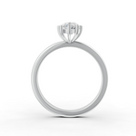 Load image into Gallery viewer, Pear Cut Real Moissanite 5 Prong Solitaire Ring 14K Gold Plated