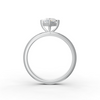 1-5 Ct Pear Cut Real Moissanite Claw Prong Solitaire Ring 14K Yellow Gold Plated