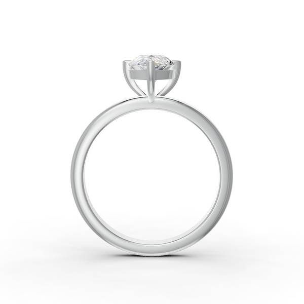 1-5 Ct Pear Cut Real Moissanite Claw Prong Solitaire Ring 14K Yellow Gold Plated