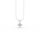 Load image into Gallery viewer, Princess Cut Moissanite Solitaire Pendant 14K Gold Plated