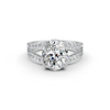 3.83Ct Oval Cut Moissanite Women Engagement Ring 14K Gold Plated