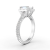 2.34 Ct Radiant Cut Certified Moissanite Engagement Ring 14K Yellow Gold Plated