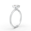 1-5 Ct Emerald Cut Real Moissanite Double Prong Solitaire Ring 14K Yellow Gold Plated