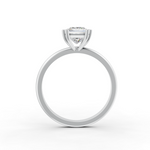 Load image into Gallery viewer, Princess Cut Real Moissanite Double 4 Prong Solitaire Ring 14K Gold Plated