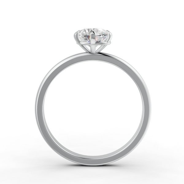 1-5 Ct Round Cut Moissanite Solitaire Engagement Ring 14K Yellow Gold Plated