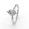 1-5 Ct Oval Cut Real Moissanite 2 Prong Solitaire Ring 14K Yellow Gold Plated