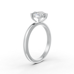 Load image into Gallery viewer, Pear Cut Real Moissanite 5 Prong Solitaire Ring 14K Gold Plated