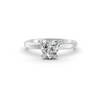 1-5 Ct Heart Cut Real Moissanite 4 Prong Solitaire Ring 14K Yellow Gold Plated