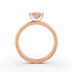 Load image into Gallery viewer, Cushion Cut Real Moissanite Bezel Set Solitaire Ring 14K Gold Plated