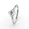 1-5 Ct Round Cut Real Moissanite 4 Prong Solitaire Ring 14K Yellow Gold Plated