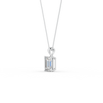 Load image into Gallery viewer, Emerald Cut Moissanite Solitaire Pendant 14K Gold Plated