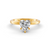 1-5 Ct Heart Cut Real Moissanite 5 Prong Solitaire Ring 14K Yellow Gold Plated