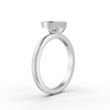 1-5 Ct Heart Cut Real Moissanite Bezel Set Solitaire Ring 14K Yellow Gold Plated