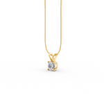 Load image into Gallery viewer, Round Cut Moissanite Solitaire Pendant 14K Gold Plated