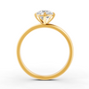 1-5 Ct Round Cut Real Moissanite 5 Prong Solitaire Ring 14K Yellow Gold Plated
