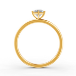 Load image into Gallery viewer, Princess Cut Real Moissanite Claw Prong Solitaire Ring 14K Gold Plated