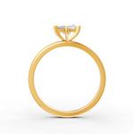 Load image into Gallery viewer, Emerald Cut Real Moissanite 4 Prong Solitaire Ring 14K Gold Plated