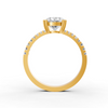 1.85Ct Oval Cut Moissanite Women Engagement Ring 14K Yellow Gold Plated