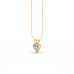 Load image into Gallery viewer, Heart Cut Moissanite Solitaire Pendant 14K Gold Plated