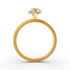 1-5 Ct Round Cut Real Moissanite 2 Prong Solitaire Ring 14K Yellow Gold Plated