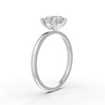 Load image into Gallery viewer, Oval Cut Real Moissanite Double 4 Prong Solitaire Ring 14K Gold Plated
