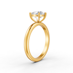 Load image into Gallery viewer, Cushion Cut Real Moissanite 4 Prong Solitaire Ring 14K Gold Plated