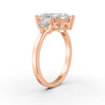 Load image into Gallery viewer, 2Ct Marquise Cut Moissanite Women's Engagement Ring 14K Yellow Gold Plated