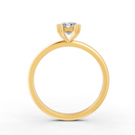 Load image into Gallery viewer, Emerald Cut Real Moissanite Double Prong Solitaire Ring 14K Gold Plated