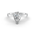 Load image into Gallery viewer, Pear Cut Real Moissanite 3 Prong Solitaire Ring 14K Gold Plated