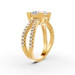 Load image into Gallery viewer, 3Ct Princess Cut Moissanite Women Engagement Ring 14K Gold Plated