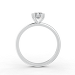 Load image into Gallery viewer, Emerald Cut Real Moissanite Double Prong Solitaire Ring 14K Gold Plated