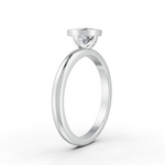 Load image into Gallery viewer, Cushion Cut Real Moissanite Bezel Set Solitaire Ring 14K Gold Plated