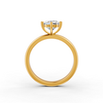 Load image into Gallery viewer, Cushion Cut Real Moissanite Clow Prong Solitaire Ring 14K Gold Plated