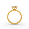 1-5 Ct Cushion Cut Real Moissanite Clow Prong Solitaire Ring 14K Yellow Gold Plated