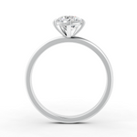 Load image into Gallery viewer, Round Cut Real Moissanite 5 Prong Solitaire Ring 14K Gold Plated