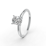 Load image into Gallery viewer, 2.50 Ct Oval Cut Moissanite Women Solitaire Ring 14K Yellow Gold Plated