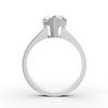 1-5 Ct Heart Cut Real Moissanite V Prong Solitaire Ring 14K Gold Plated
