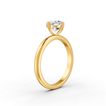 Load image into Gallery viewer, Cushion Cut Real Moissanite Clow Prong Solitaire Ring 14K Gold Plated