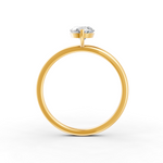 Load image into Gallery viewer, Oval Cut Real Moissanite 2 Prong Solitaire Ring 14K Gold Plated