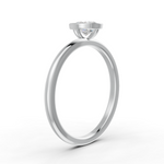 Load image into Gallery viewer, Oval Cut Real Moissanite Bezel Set Solitaire Ring 14K Gold Plated