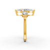 1.89Ct Marquise Cut Moissanite Women's Engagement Ring 14K Yellow Gold Plated