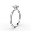 1-5 Ct Round Cut Real Moissanite Bezel Set Solitaire Ring 14K Yellow Gold Plated