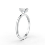 Load image into Gallery viewer, Emerald Cut Real Moissanite 4 Prong Solitaire Ring 14K Gold Plated