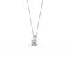 Asscher Cut GRA Certified Moissanite Solitaire Pendant in 14K Yellow Gold Plated