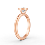 Load image into Gallery viewer, Cushion Cut Real Moissanite Bezel Set Solitaire Ring 14K Gold Plated